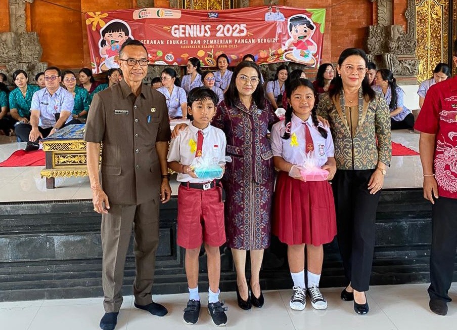 Ketua TP PKK Badung Gelar Aksi GENIUS Bagi Siswa SD di Desa Sangeh