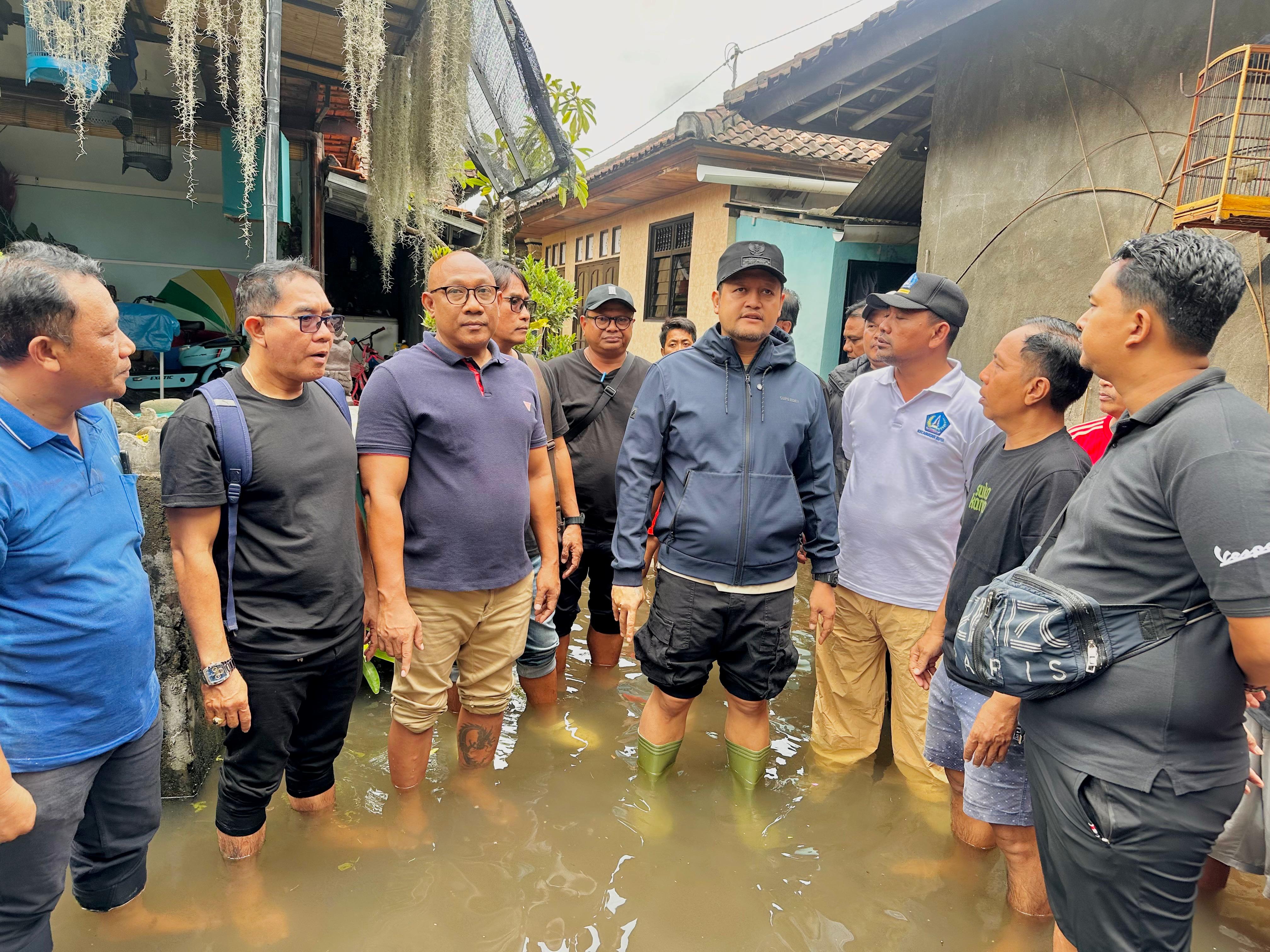 Wabup Badung Tinjau Titik Banjir di Kedonganan
