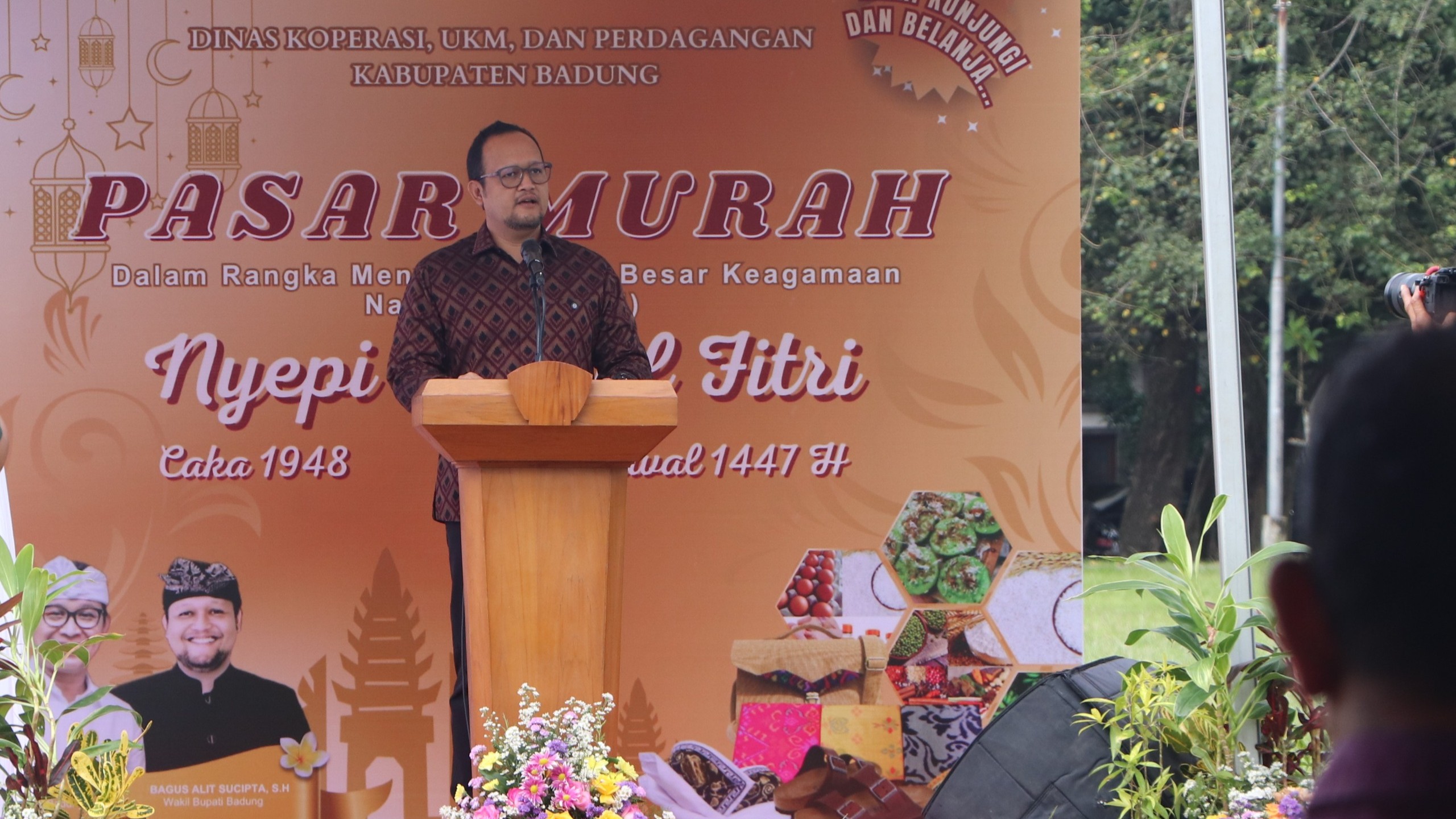 Buka Pasar Murah di Sading, Wabup Bagus Alit Sucipta Jamin Stabilitas Harga Jelang Nyepi dan Idul Fitri