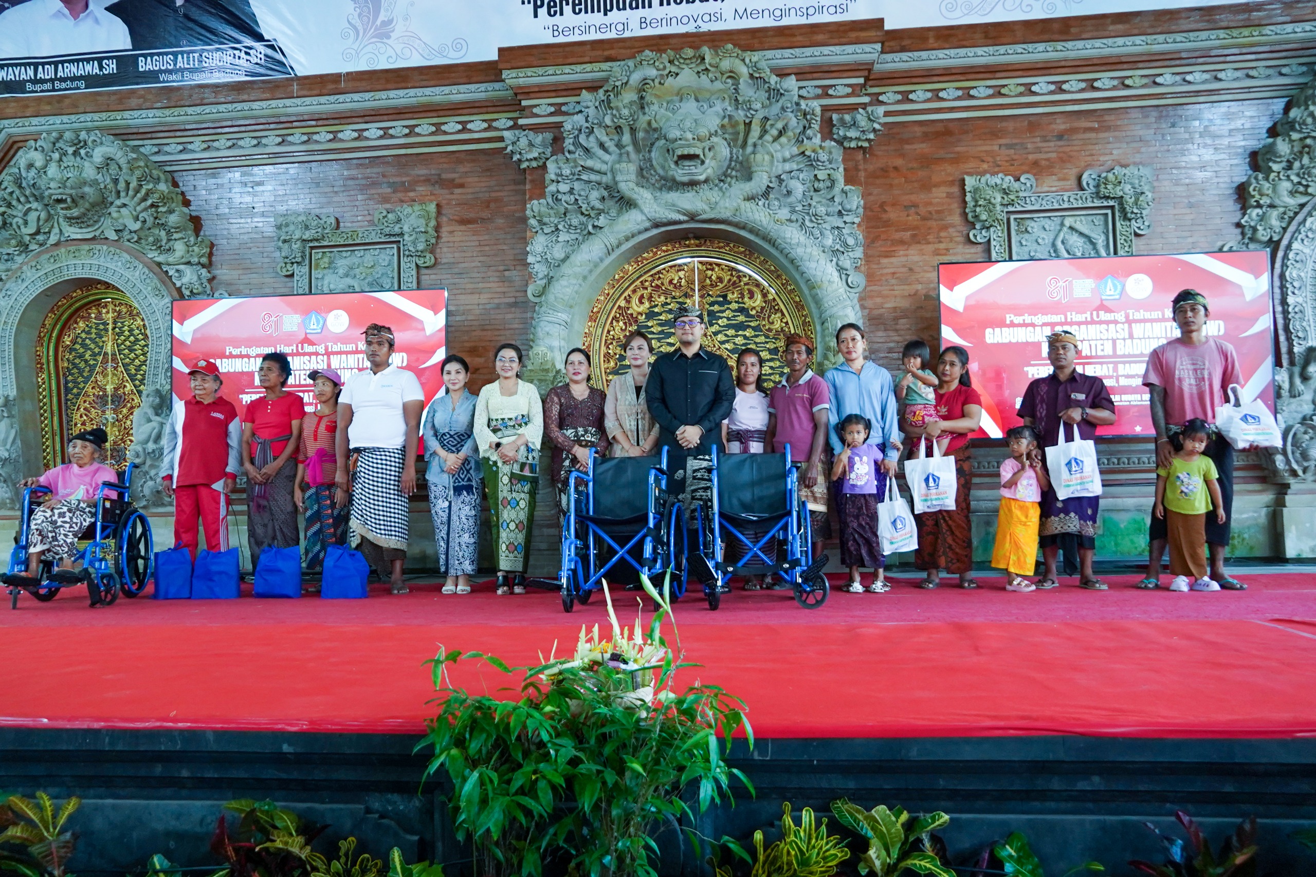 Aksi Sosial Warnai Peringatan HUT Ke-3 GOW Kabupaten Badung di Desa Punggul