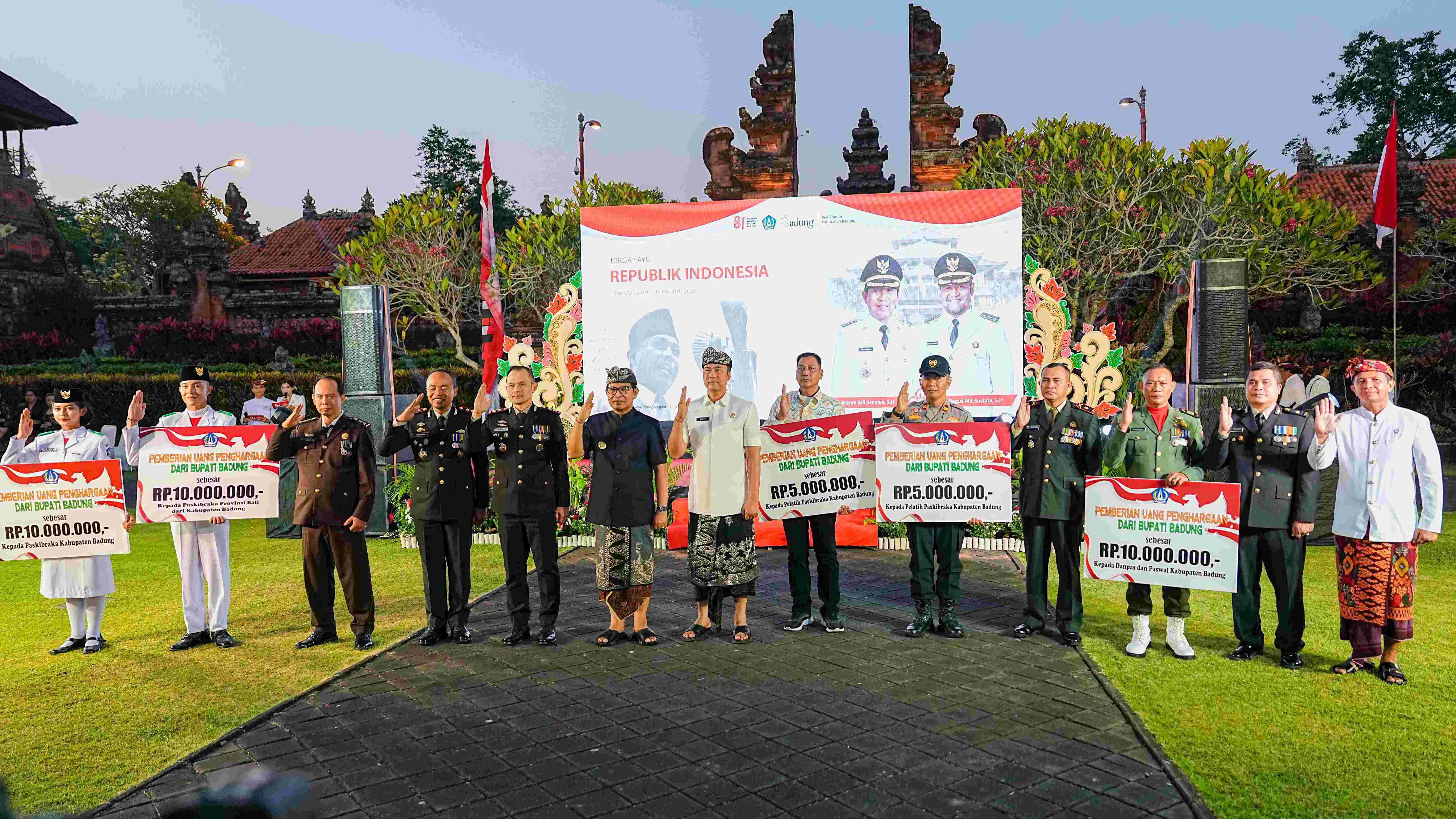 Syukuran HUT Ke-81 Kemerdekaan RI, Pemkab Badung Apresiasi Veteran dan Paskibraka